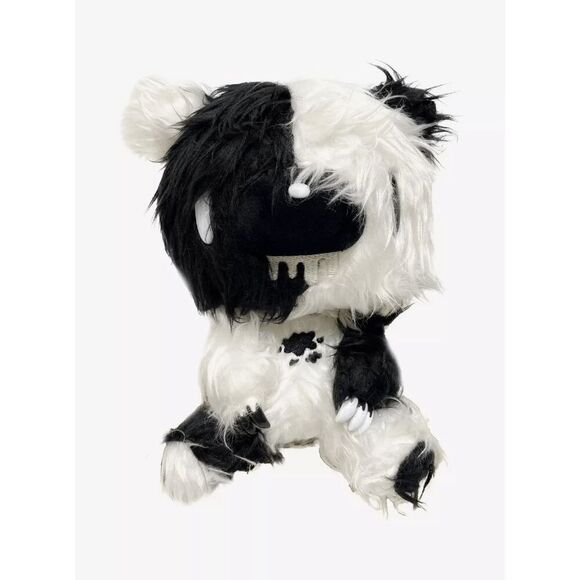 Mori Chack Gloomy Bear Goth Emo Black & White Fuzzy Plush Toy - Picture 1 of 1